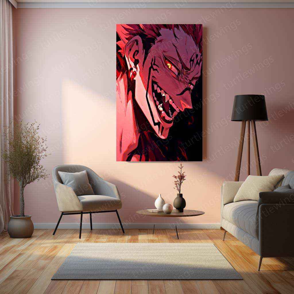 Sukuna Ryomen Poster – Jujutsu Kaisen Anime Art, Fierce and Powerful - TURTLEWINGS
