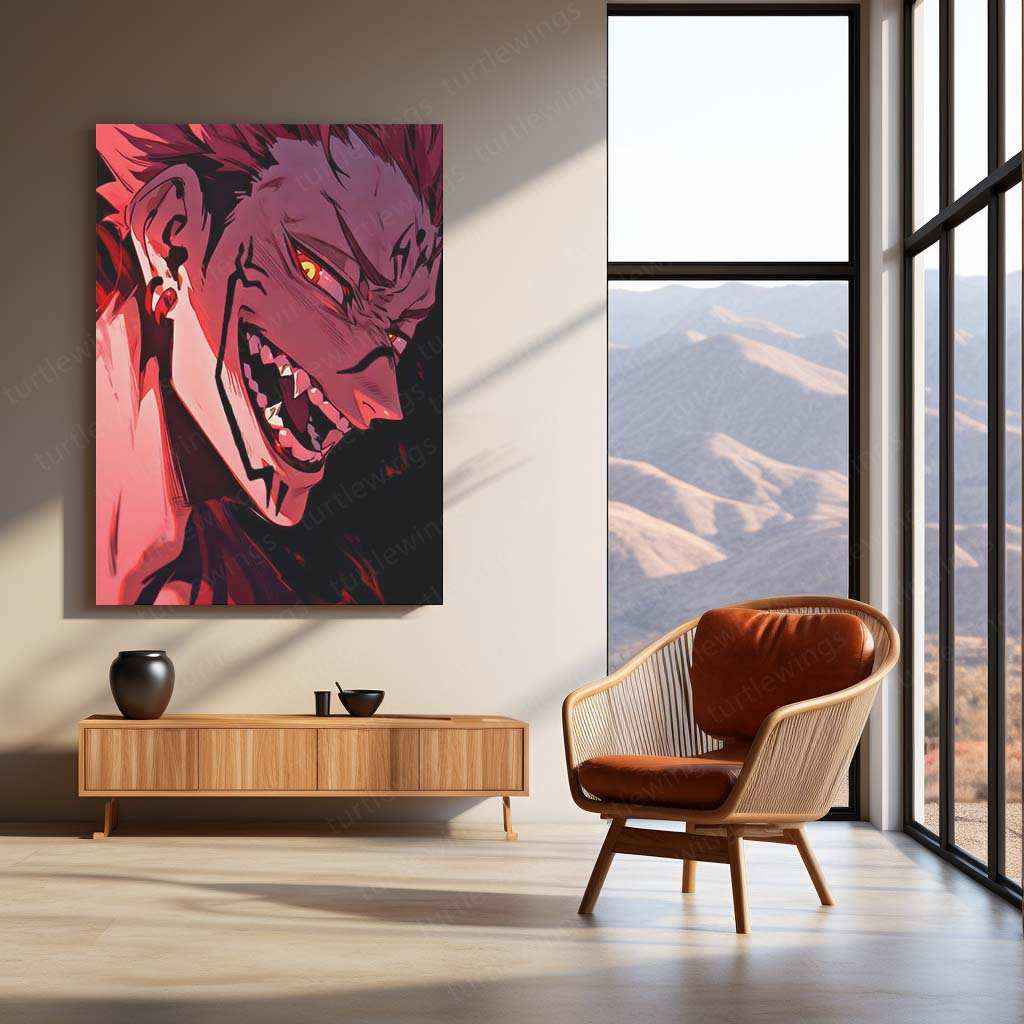 Sukuna Ryomen Poster – Jujutsu Kaisen Anime Art, Fierce and Powerful - TURTLEWINGS
