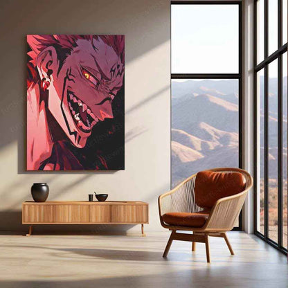 Sukuna Ryomen Poster – Jujutsu Kaisen Anime Art, Fierce and Powerful - TURTLEWINGS