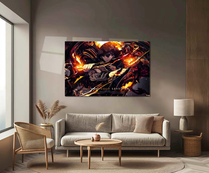 Anime Metal Poster | Sung Jin-Woo – Rise of the Shadow Monarch Metal Frame