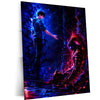Anime Metal Poster | Solo Leveling Metal Poster | Sung Jin-Woo & Igris Shadow Monarch Wall Art | Epic Dungeon Anime Metal Frame