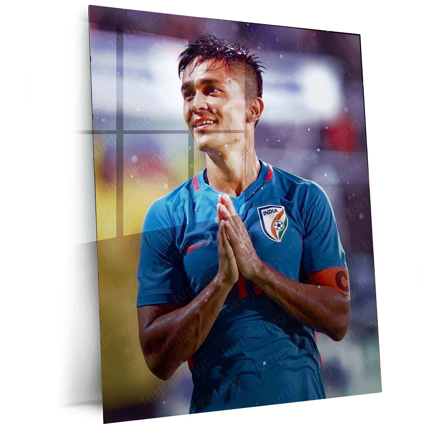 Sunil Chhetri Metal Poster – Tribute to India’s Football Legend - TURTLEWINGS