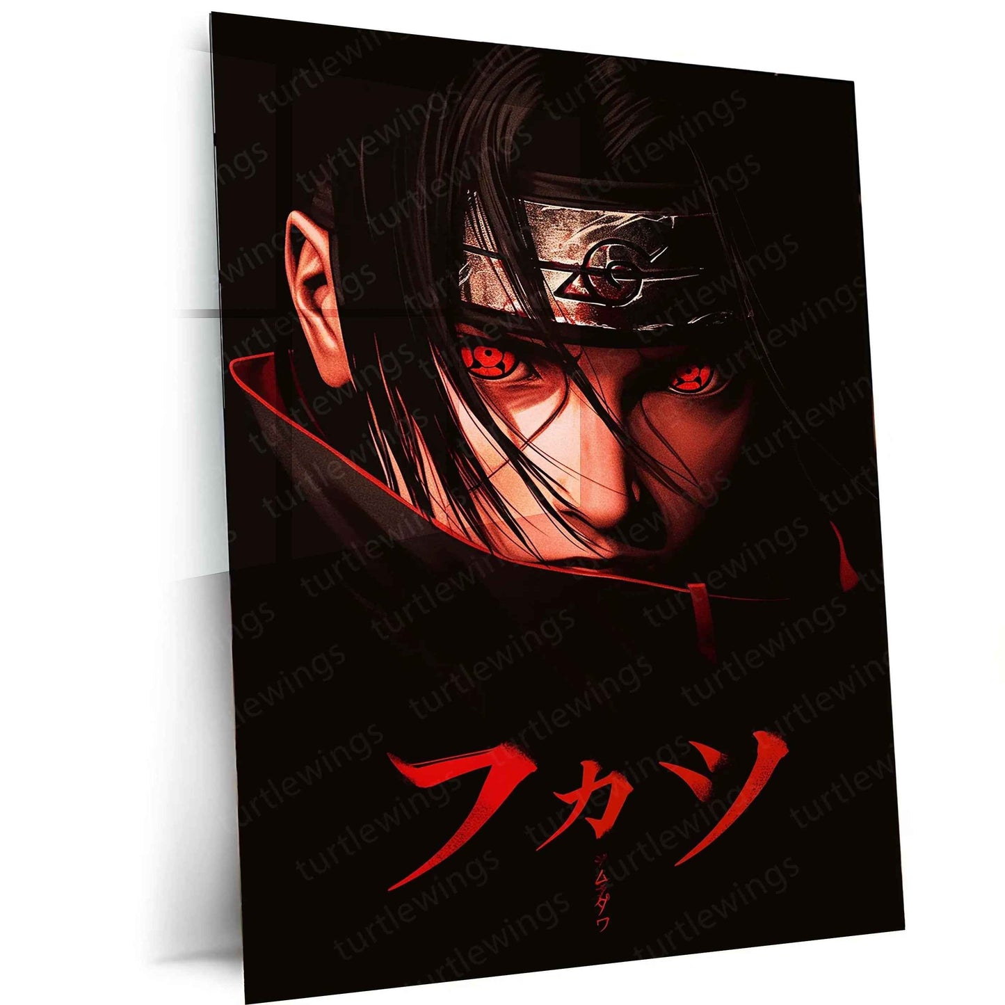 Itachi Uchiha Super Realistic Movie Poster | Naruto Anime Metal Wall Art - TURTLEWINGS