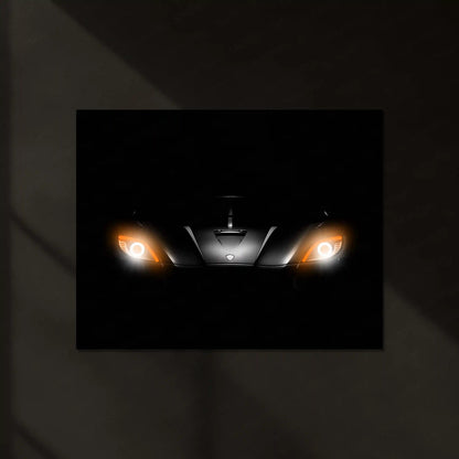 Supercar Predator – Eyes of Speed | Neon LED Metal Poster | Hypercar Night Drive Edition - TURTLEWINGS