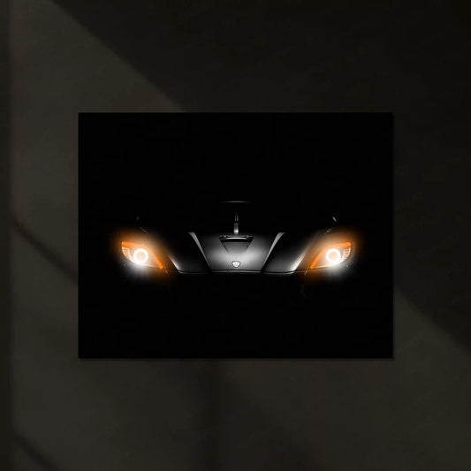 Supercar Predator – Eyes of Speed | Neon LED Metal Poster | Hypercar Night Drive Edition - TURTLEWINGS