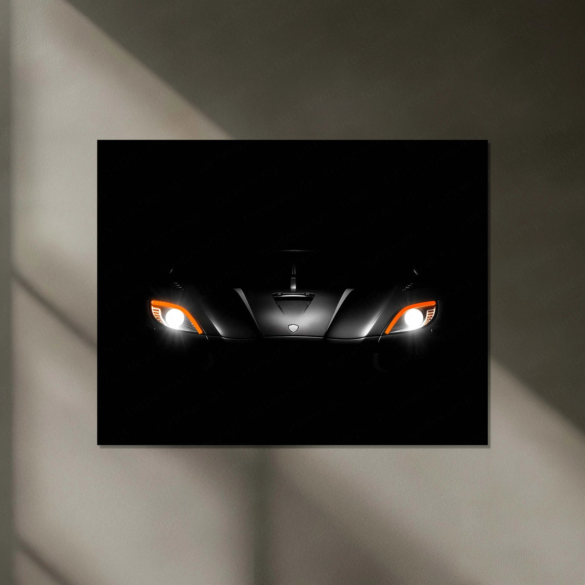 Supercar Predator – Eyes of Speed | Neon LED Metal Poster | Hypercar Night Drive Edition - TURTLEWINGS