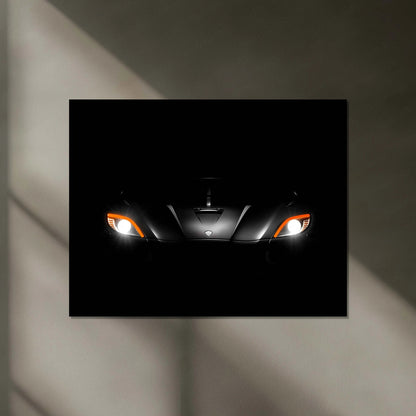 Supercar Predator – Eyes of Speed | Neon LED Metal Poster | Hypercar Night Drive Edition - TURTLEWINGS