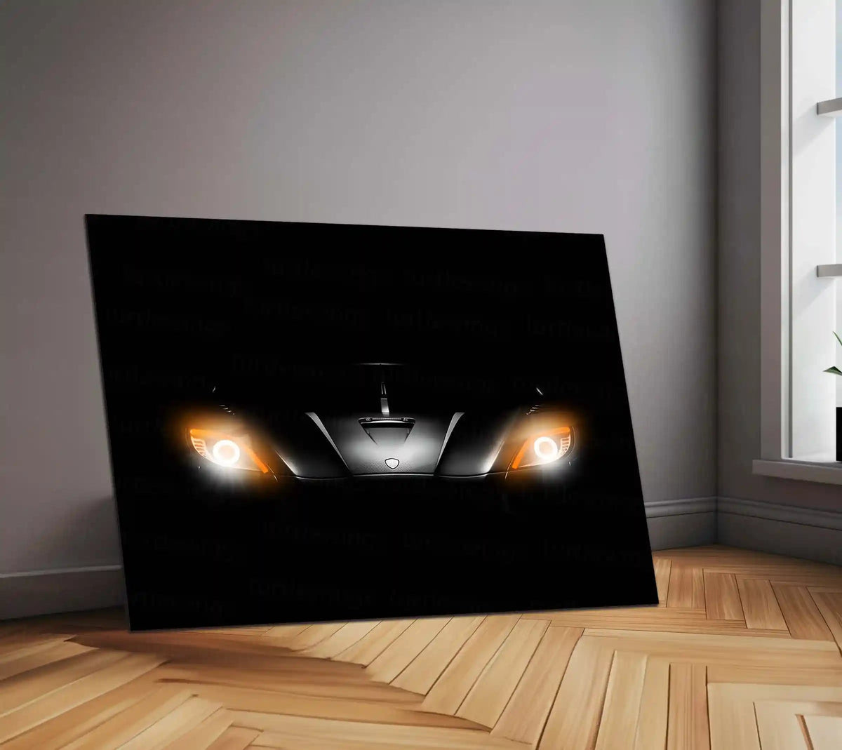 Supercar Predator – Eyes of Speed | Neon LED Metal Poster | Hypercar Night Drive Edition - TURTLEWINGS