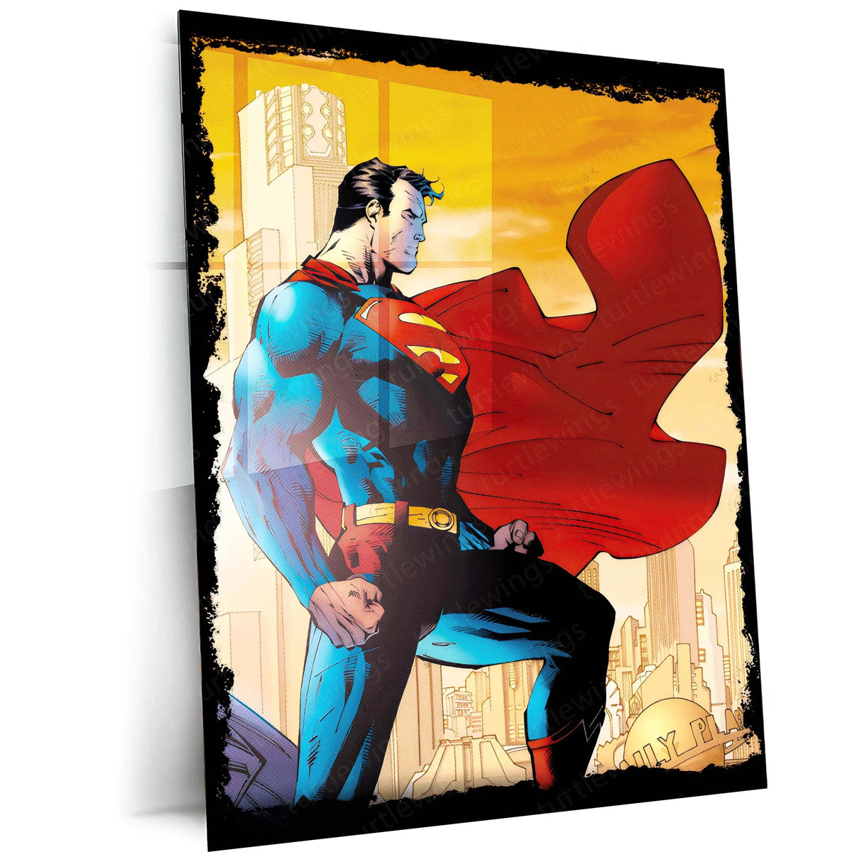 Superman – Man of Steel Metal Poster | DC Comics Superhero Wall Frame - TURTLEWINGS