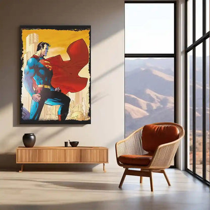 Superman – Man of Steel Metal Poster | DC Comics Superhero Wall Frame - TURTLEWINGS