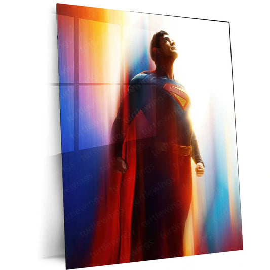 Superman – Man of Steel Metal Poster | DC Comics Superhero Wall Frame 01 - TURTLEWINGS