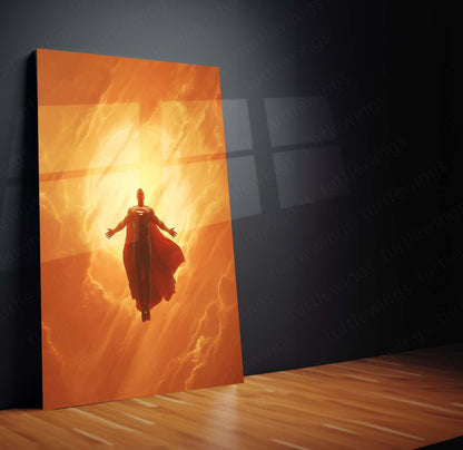 Superman Metal Frame | Inspiring Superhero Wall Art | Premium HD Metal Poster