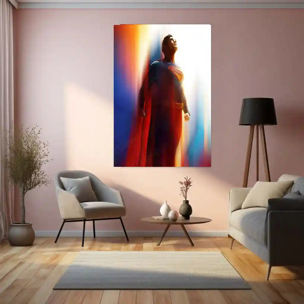 Superman – Man of Steel Metal Poster | DC Comics Superhero Wall Frame 01 - TURTLEWINGS