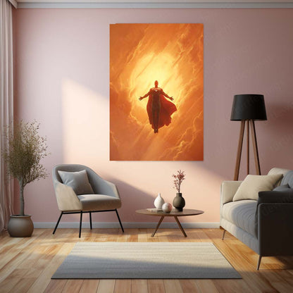 Superman Metal Frame | Inspiring Superhero Wall Art | Premium HD Metal Poster