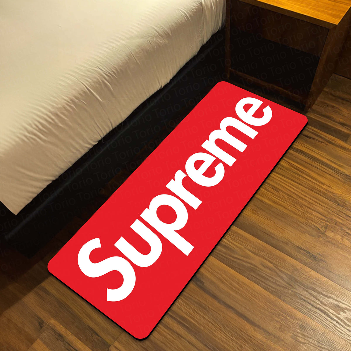 Supreme Floor Mat (3 mm Thick) | Street Style Bedroom Bedside Runner for Modern Home Decor