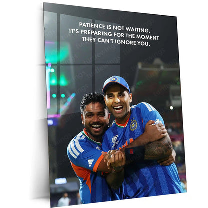 Cricket Metal Frame | Sanju Samson & Suryakumar Yadav Metal Poster | ICC Men's T20 World Cup 2026 Team India Frame - TURTLEWINGS