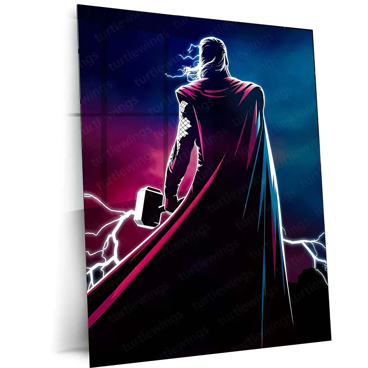 Marvel Metal Poster | Thor Metal Poster | Mighty God of Thunder Wall Art - TURTLEWINGS