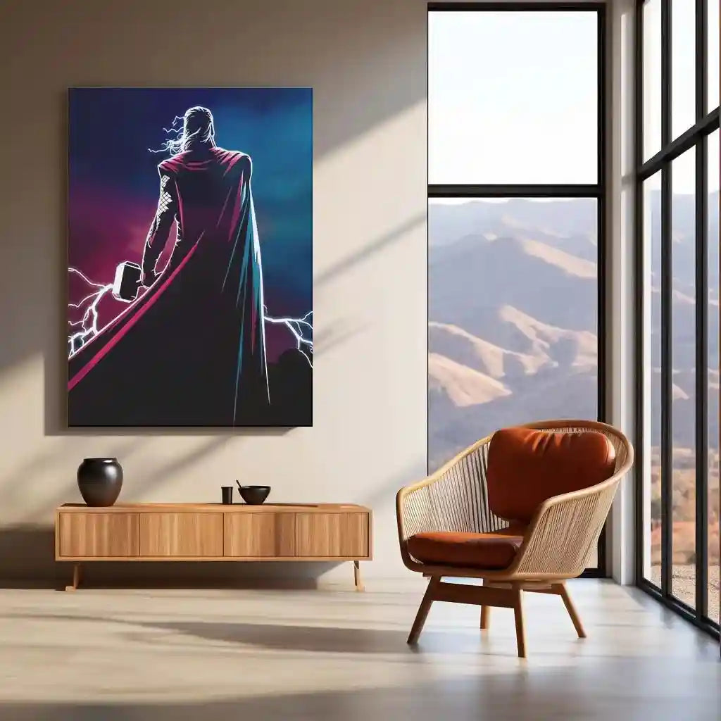 Marvel Metal Poster | Thor Metal Poster | Mighty God of Thunder Wall Art - TURTLEWINGS