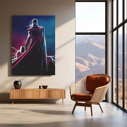 Marvel Metal Poster | Thor Metal Poster | Mighty God of Thunder Wall Art - TURTLEWINGS