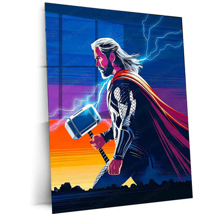 Marvel Metal Poster | Thor Metal Poster | Mighty God of Thunder Wall Art 01 - TURTLEWINGS