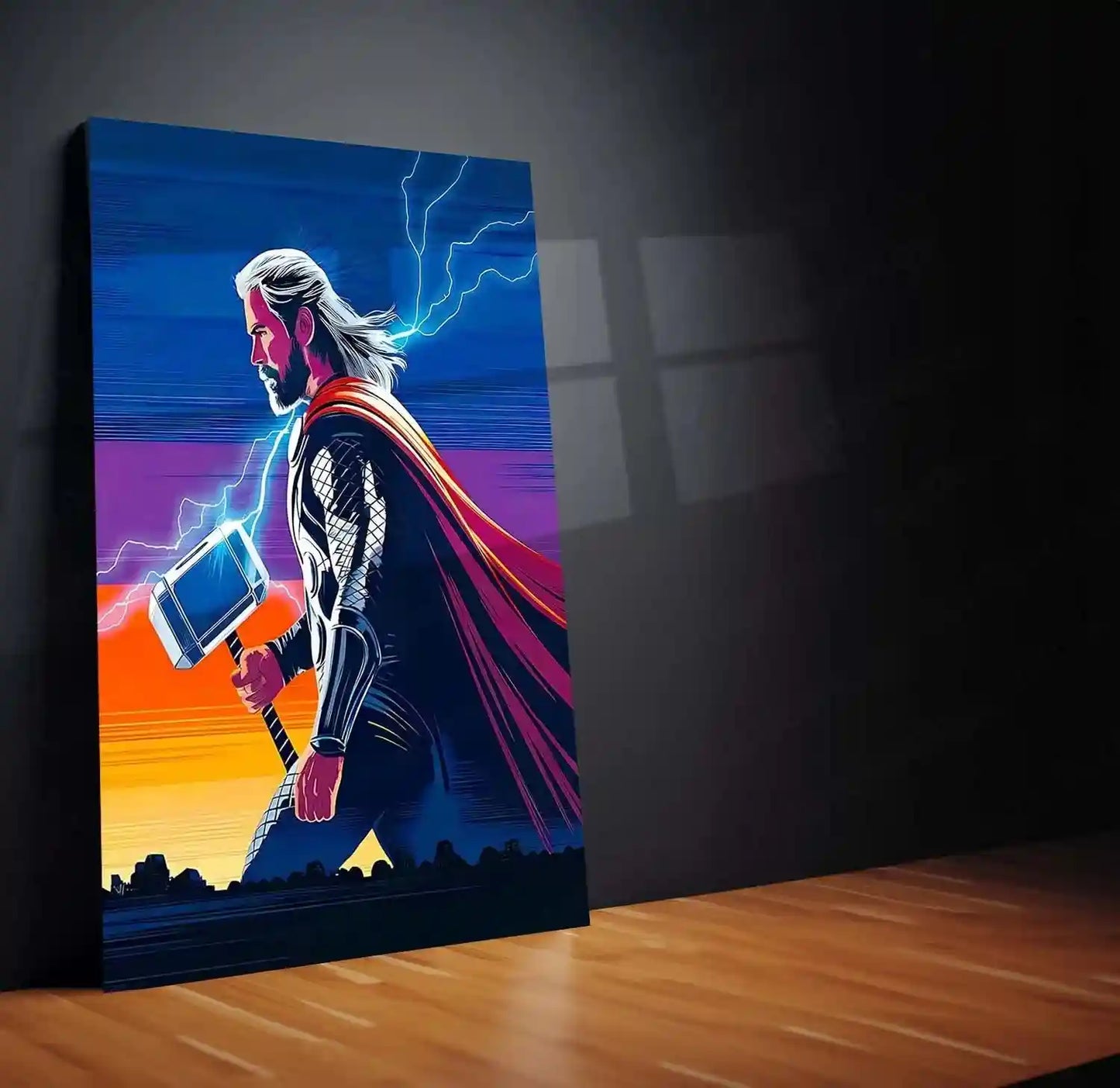 Marvel Metal Poster | Thor Metal Poster | Mighty God of Thunder Wall Art 01 - TURTLEWINGS