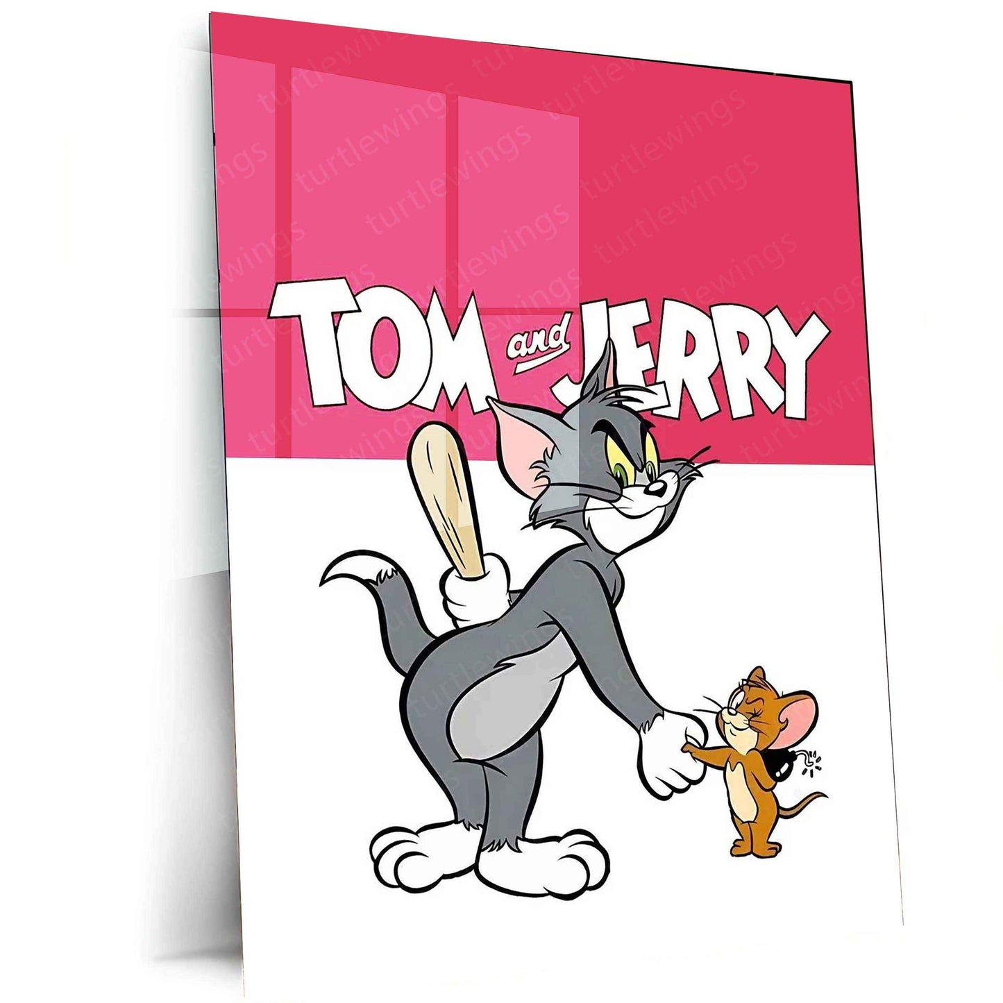 Tom & Jerry Metal Poster – Classic Cartoon Wall Art | Nostalgic Animation Decor - TURTLEWINGS