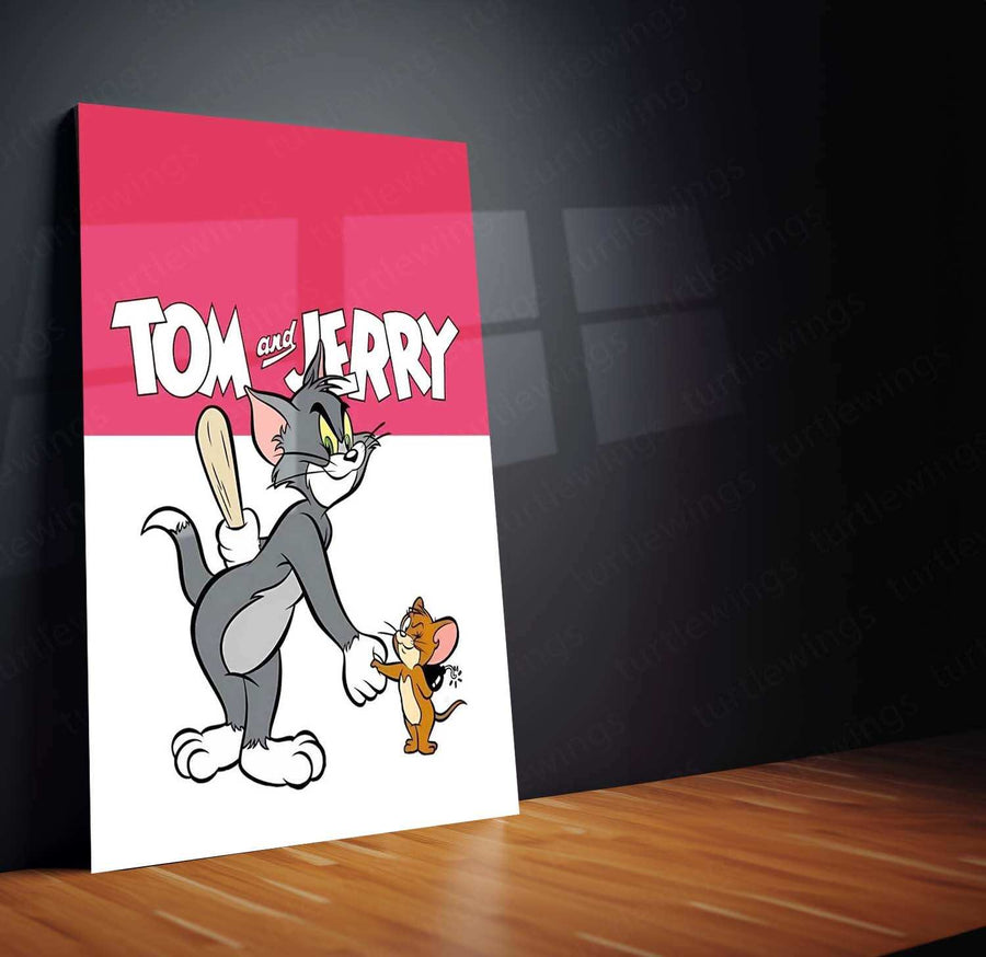Tom & Jerry Metal Poster – Classic Cartoon Wall Art | Nostalgic Animation Decor - TURTLEWINGS 
