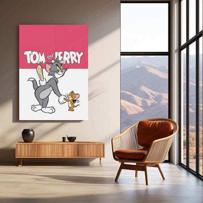 Tom & Jerry Metal Poster – Classic Cartoon Wall Art | Nostalgic Animation Decor - TURTLEWINGS