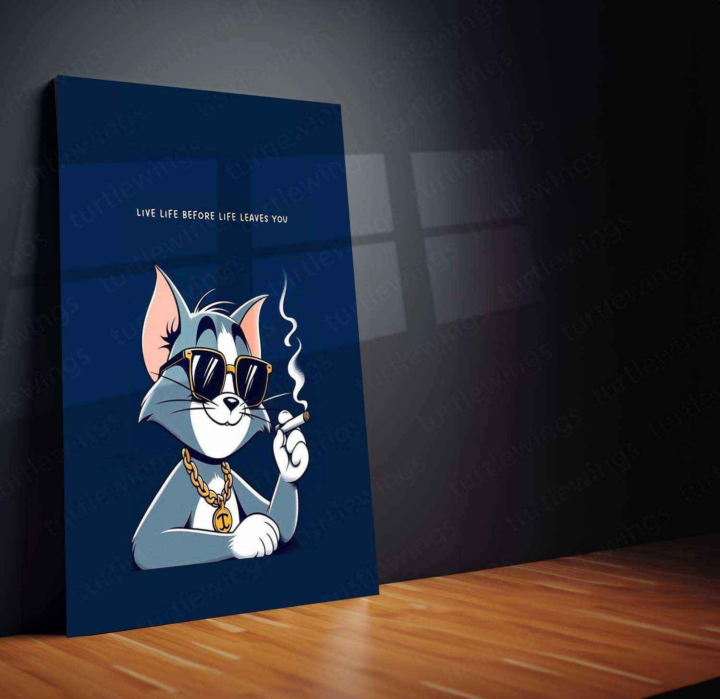 Tom Quote Metal Poster – Classic Cartoon Wisdom | Funny Tom & Jerry Wall Art - TURTLEWINGS