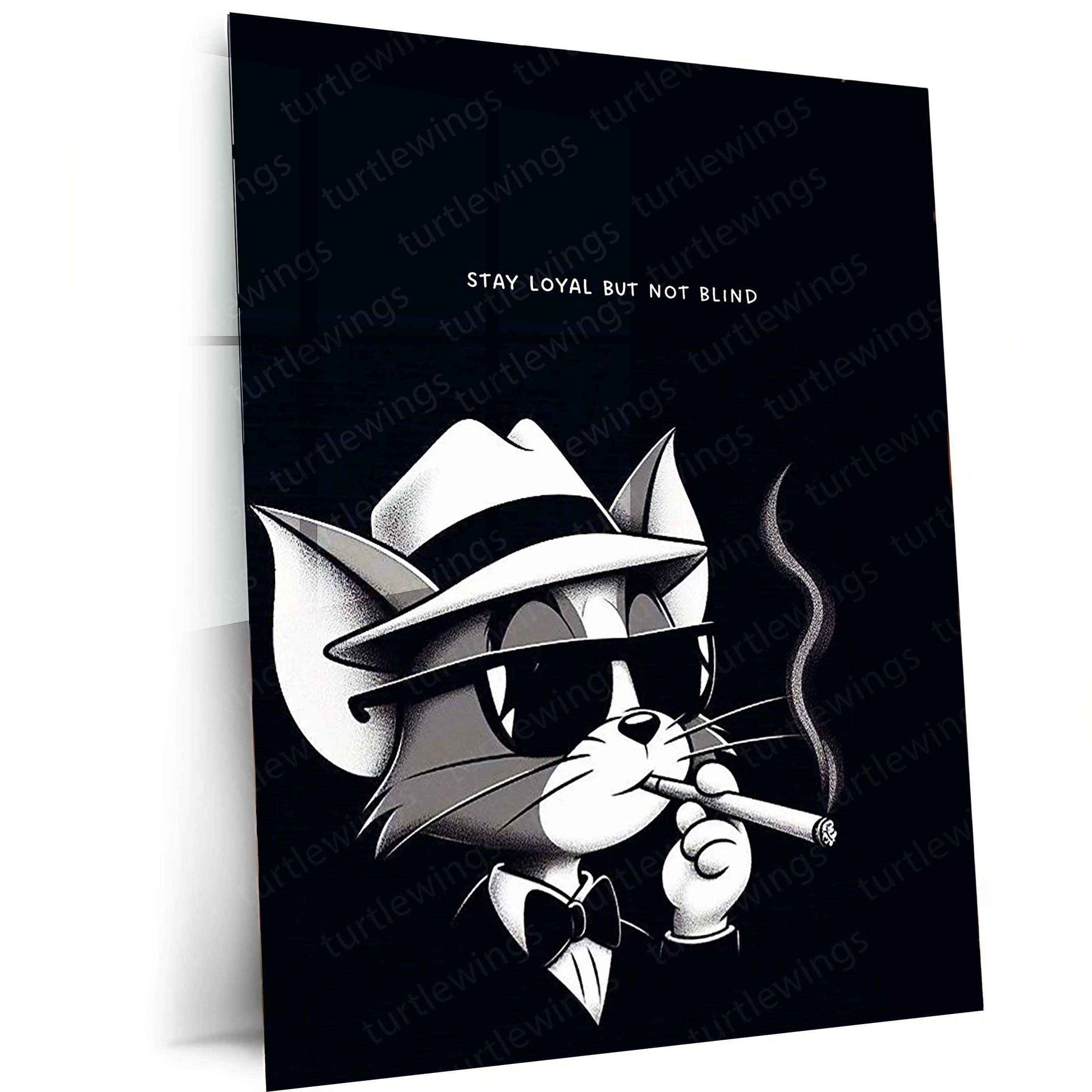 Tom Quote Metal Poster – Classic Cartoon Wisdom | Funny Tom & Jerry Wall Art 2 - TURTLEWINGS