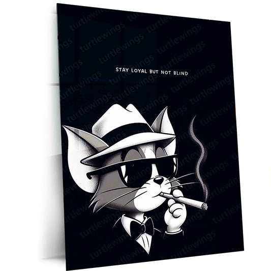 Tom Quote Metal Poster – Classic Cartoon Wisdom | Funny Tom & Jerry Wall Art 2 - TURTLEWINGS