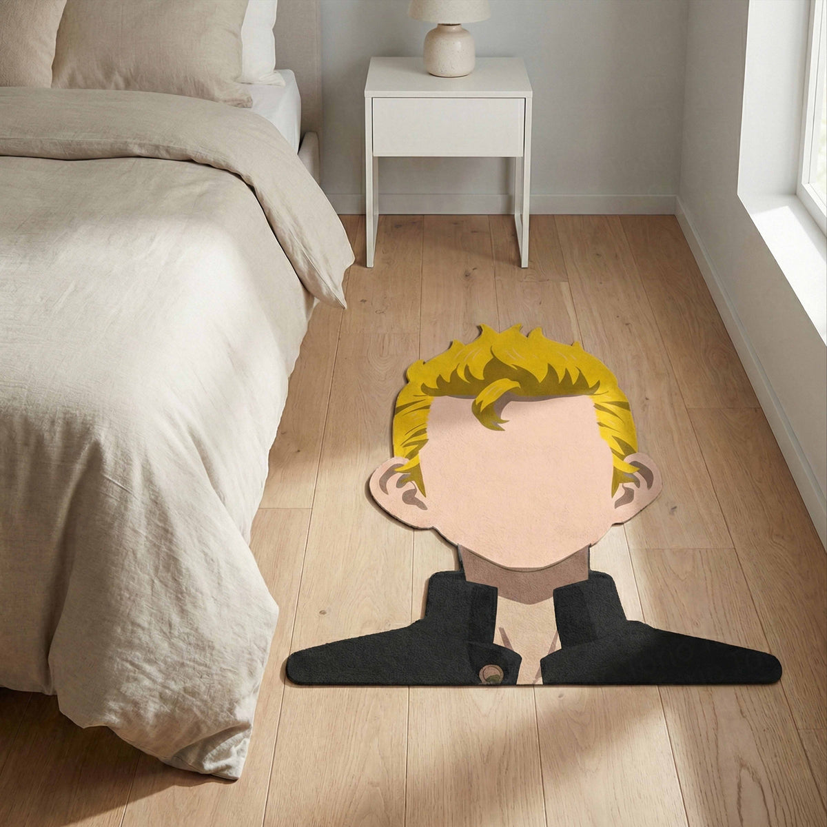 Takemichi Hanagaki Minimal Pose Floor Mat (3 mm Thick) | Tokyo Revengers Anime Cut-Out Flat Rug for Bedroom, Gaming Room & Otaku Home Décor