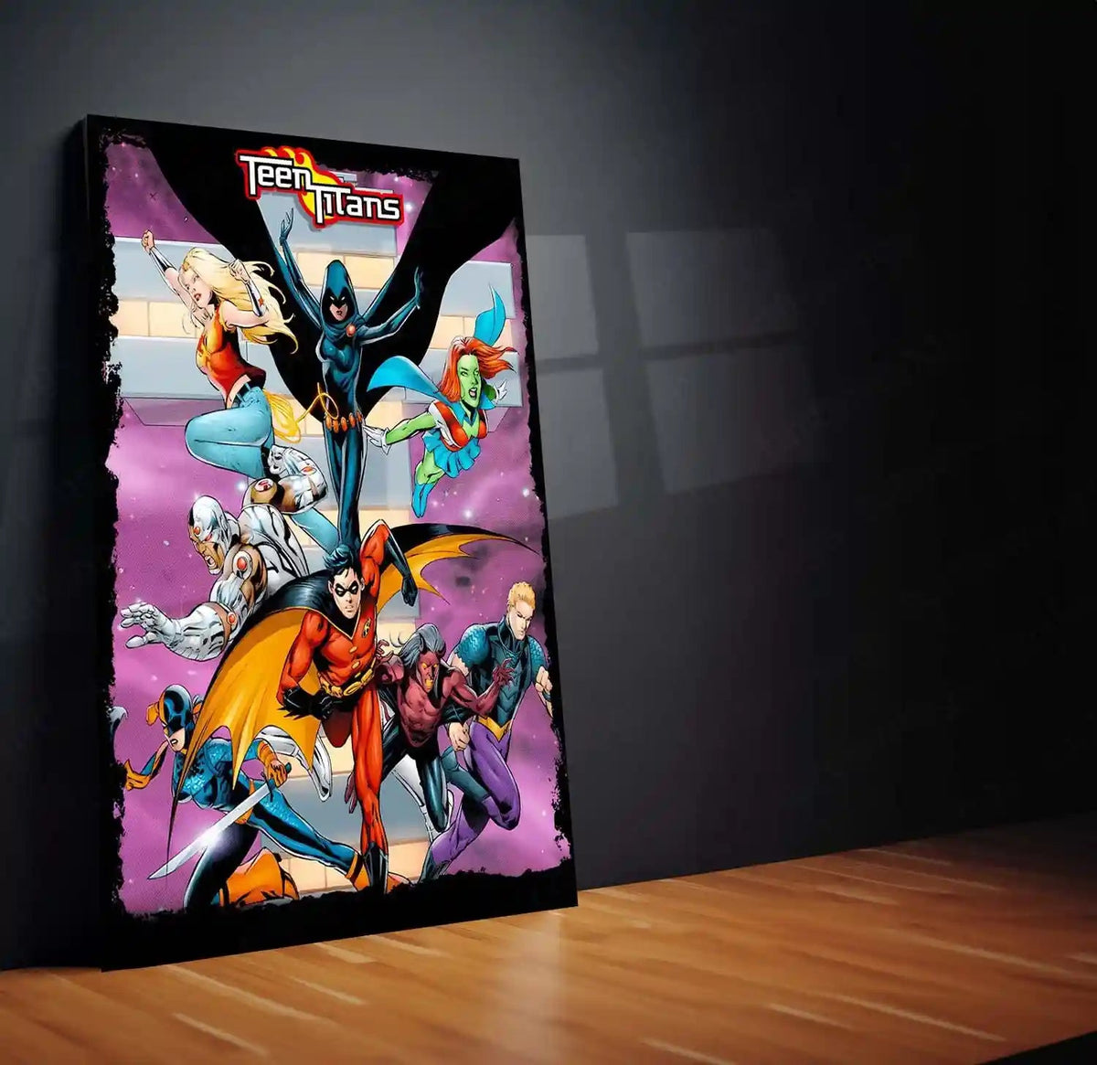 Teen Titans – Heroes United Metal Poster | DC Comics Wall Frame - TURTLEWINGS
