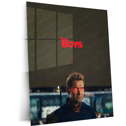 Movies & Series Metal Poster | The Boys Metal Poster | Homelander Laser Eyes Wall Art | Dark Superhero Series Frame | The Boys TV Show Poster - TURTLEWINGS
