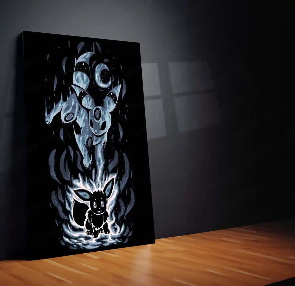 Anime Metal Poster | Pokemon The Dark Evolution Within | Shadow Awakening Metal Frame Inner Power & Transformation Anime Wall Art - TURTLEWINGS