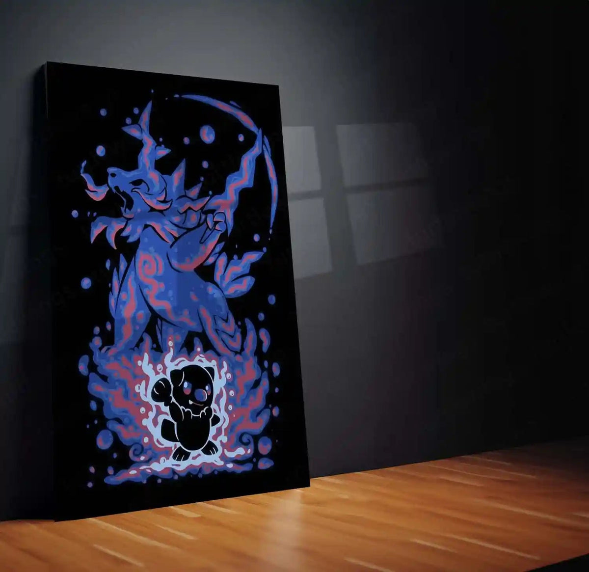 Anime Metal Poster | Pokemon The Dark Samurai Within | Shadow Discipline Metal Frame Inner Demon, Warrior Spirit & Silent Power Anime Wall Art - TURTLEWINGS 