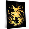 Anime Metal Poster | The Electric Mouse Within | Pokemon Evolution Energy Metal Frame | Inner Power, Lightning & Awakening Wall Art