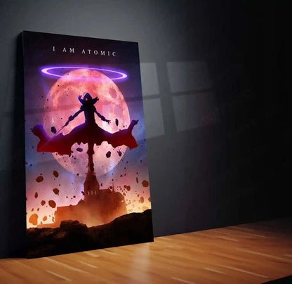 Anime Metal Poster | The Eminence in Shadow | Atomic Ascension Metal Frame Shadow Supremacy & Overwhelming Power Anime Wall Art - TURTLEWINGS