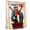 The Fall Down Deadpool – Chill Out Parody Art | Comic-Inspired Metal Frame Poster