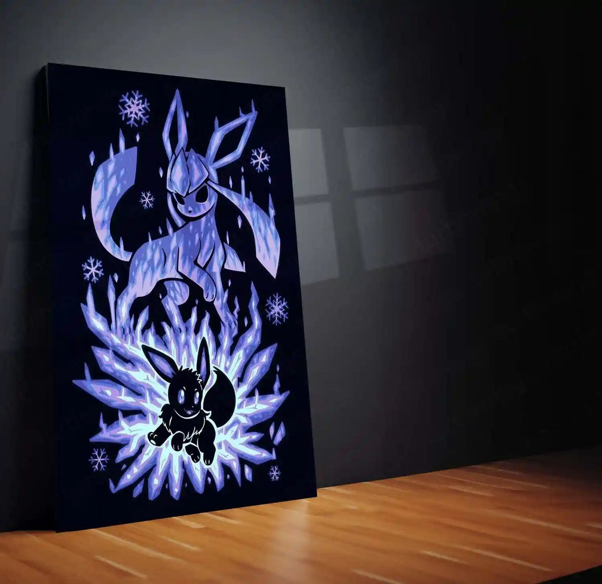Anime Metal Poster | The Ice Evolution Within | Frozen Awakening Pokemon Metal Frame Inner Calm, Frost Power & Silent Strength Wall Art - TURTLEWINGS 