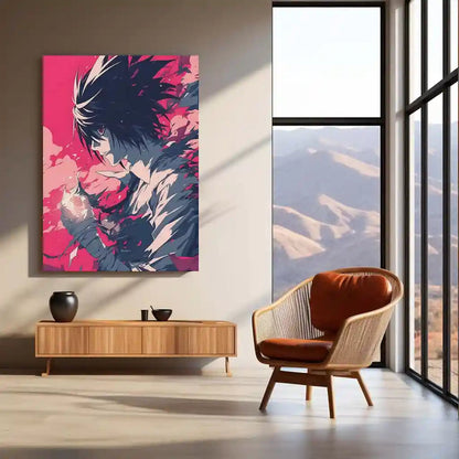 Anime Metal Poster | The Master Detective of Death Note – L Metal Poster | Gothic Anime Wall Frame - TURTLEWINGS