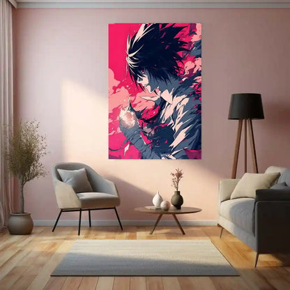 Anime Metal Poster | The Master Detective of Death Note – L Metal Poster | Gothic Anime Wall Frame - TURTLEWINGS