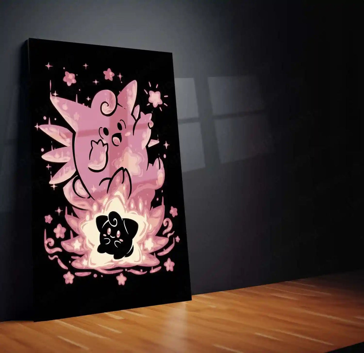 Anime Metal Poster | The Moon Fairy Within | Lunar Awakening Pokemon Metal Frame Inner Wonder, Gentle Magic & Silent Power Wall Art - TURTLEWINGS 
