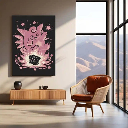Anime Metal Poster | The Moon Fairy Within | Lunar Awakening Pokemon Metal Frame Inner Wonder, Gentle Magic & Silent Power Wall Art - TURTLEWINGS 