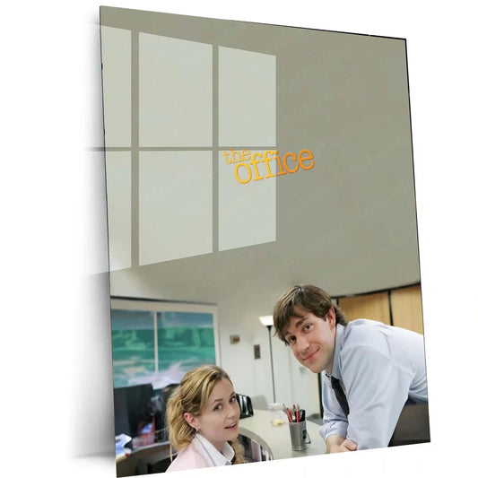 Movies & Series Metal Poster | The Office Metal Poster | Jim & Pam Iconic Scene Wall Art | Comedy Series Poster | Minimal TV Show Decor - TURTLEWINGS