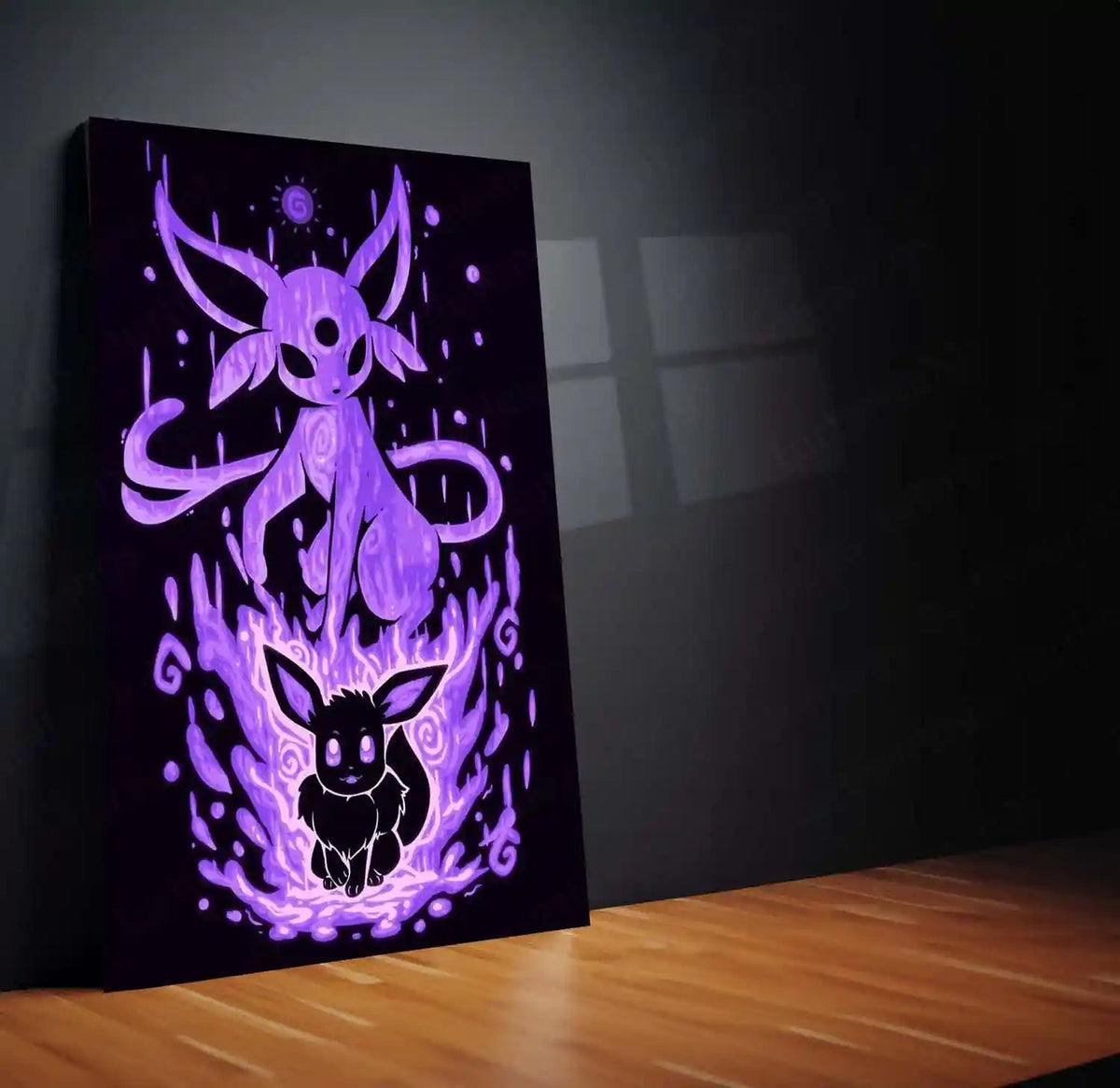 Anime Metal Poster | The Psychic Evolution Within | Mind Awakening Pokemon Metal Frame Inner Clarity, Psychic Power & Silent Focus Wall Art - TURTLEWINGS 