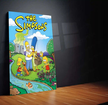 The Simpsons Family Poster – Classic Cartoon Wall Art | Iconic Metal Frame - TURTLEWINGS