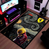 Carlos Sainz Jr. F1 Starry Night Flat Rug | Motorsport Art Area Flat Rug for Bedroom, Gaming Room & Fan Cave