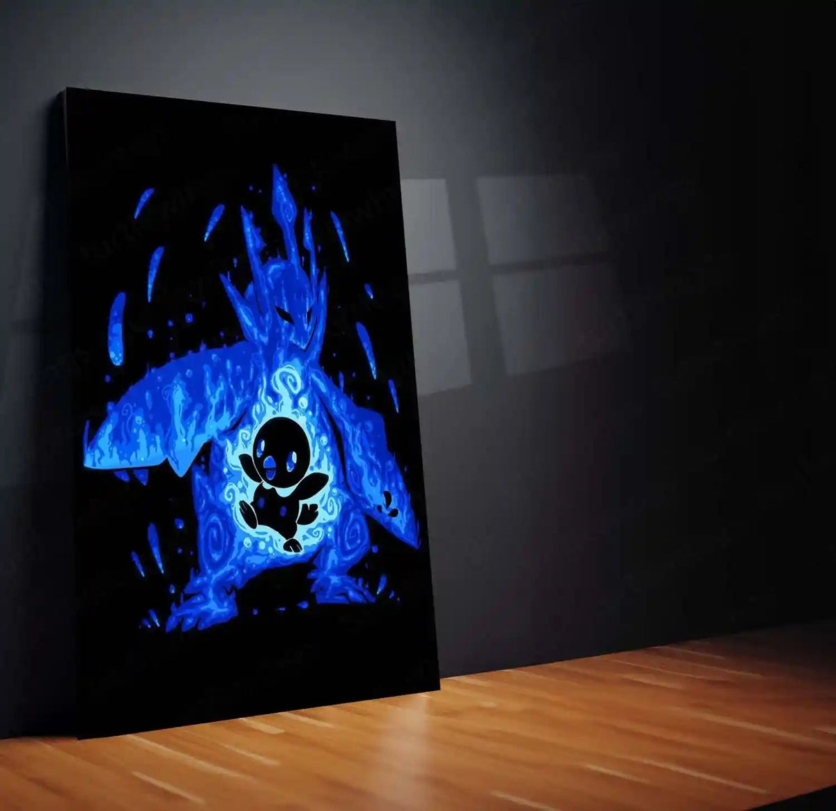 Anime Metal Poster | The Water Emperor Within | Sovereign Awakening Pokemon Metal Frame Inner Resolve, Royal Power & Unbreakable Will Wall Art - TURTLEWINGS 