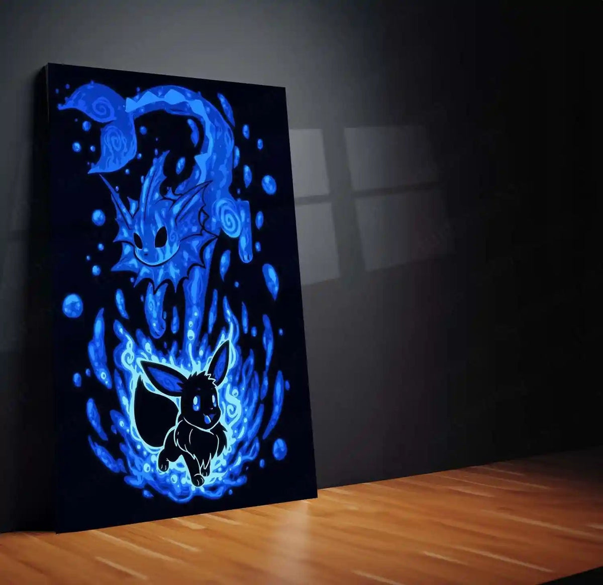 Anime Metal Poster | The Water Evolution Within | Ocean Awakening Pokemon Metal Frame Inner Flow, Adaptive Power & Silent Strength Wall Art - TURTLEWINGS 